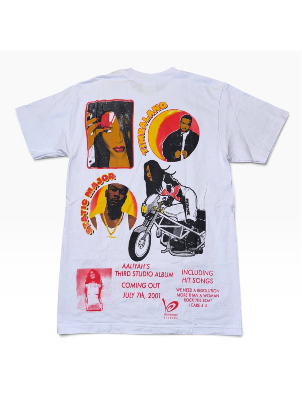 Y2k Vtg Vintage Aaliyah Aaliyah Album Graphic Short Sleeve Tee Shirt Size M